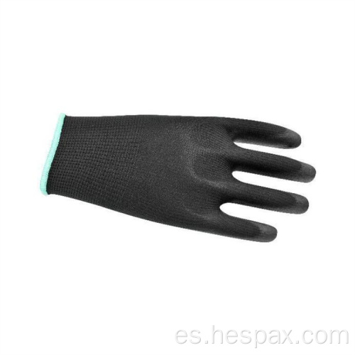 Hespax Guantes de PU de punto sin costuras Jardín de ensamblaje electrónico